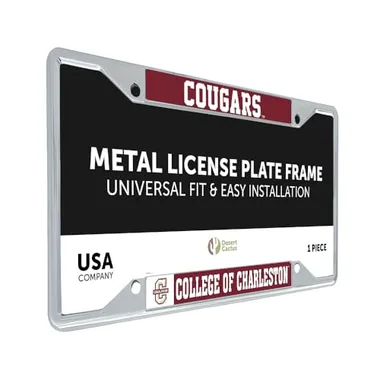 Desert Cactus College of Charleston Cougars Number Plate Frame